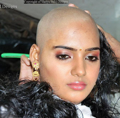shaved bald Actress