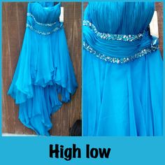 semi low dresses formal high Blue