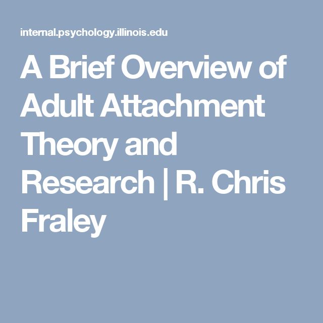 attachment relationship Adult research style proposal