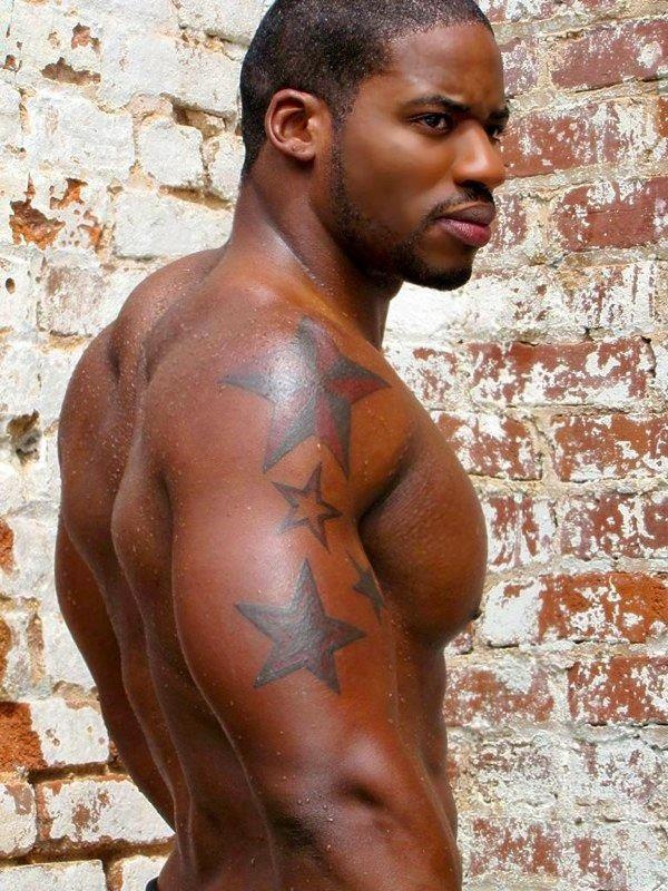 Black men with muscles and tattoos penty photo