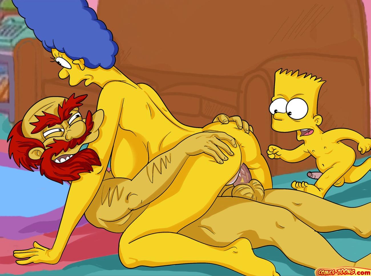 and simpson cartoon porn Bart marge